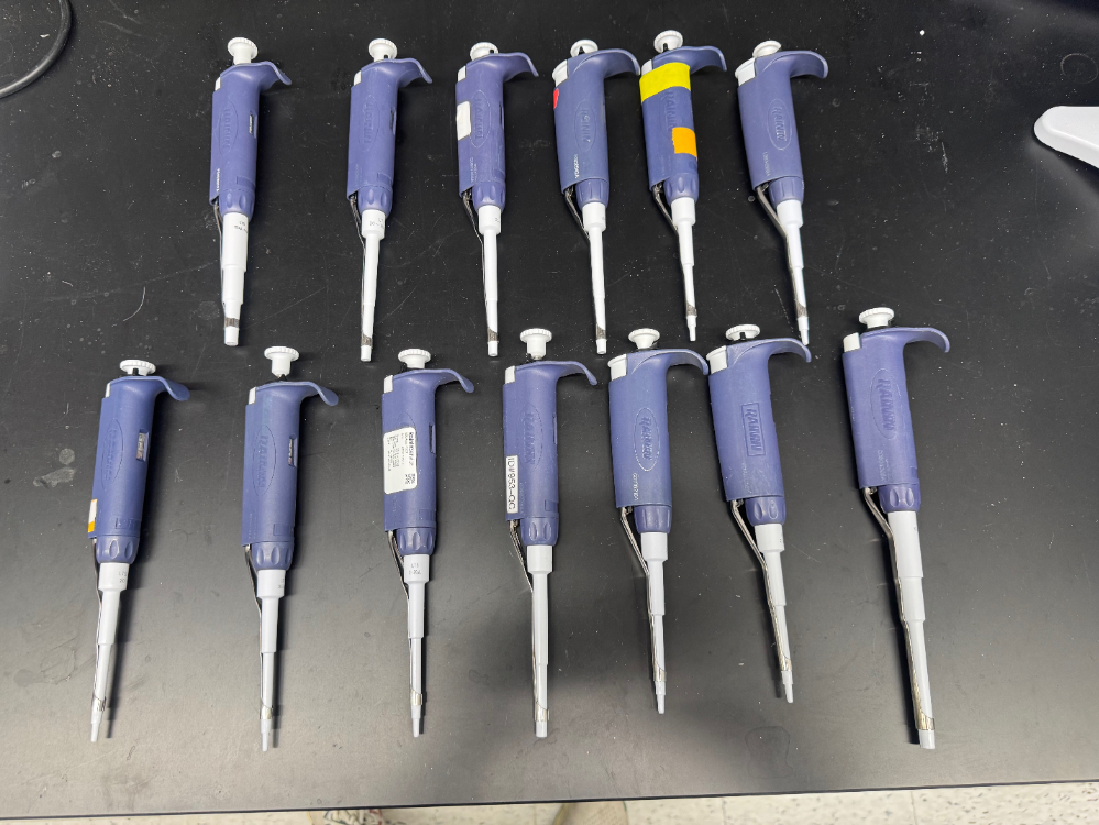 Image of Rainin Pipet-Lite Single Channel Pipettes - Quantity 13